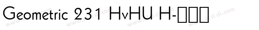 Geometric 231 HvHU H字体转换